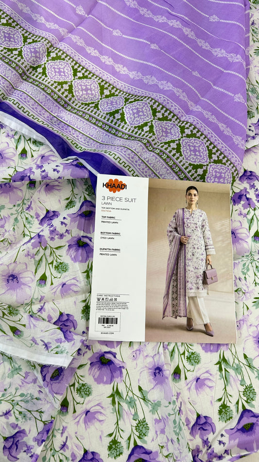 KHAADI LAWN 3 PC