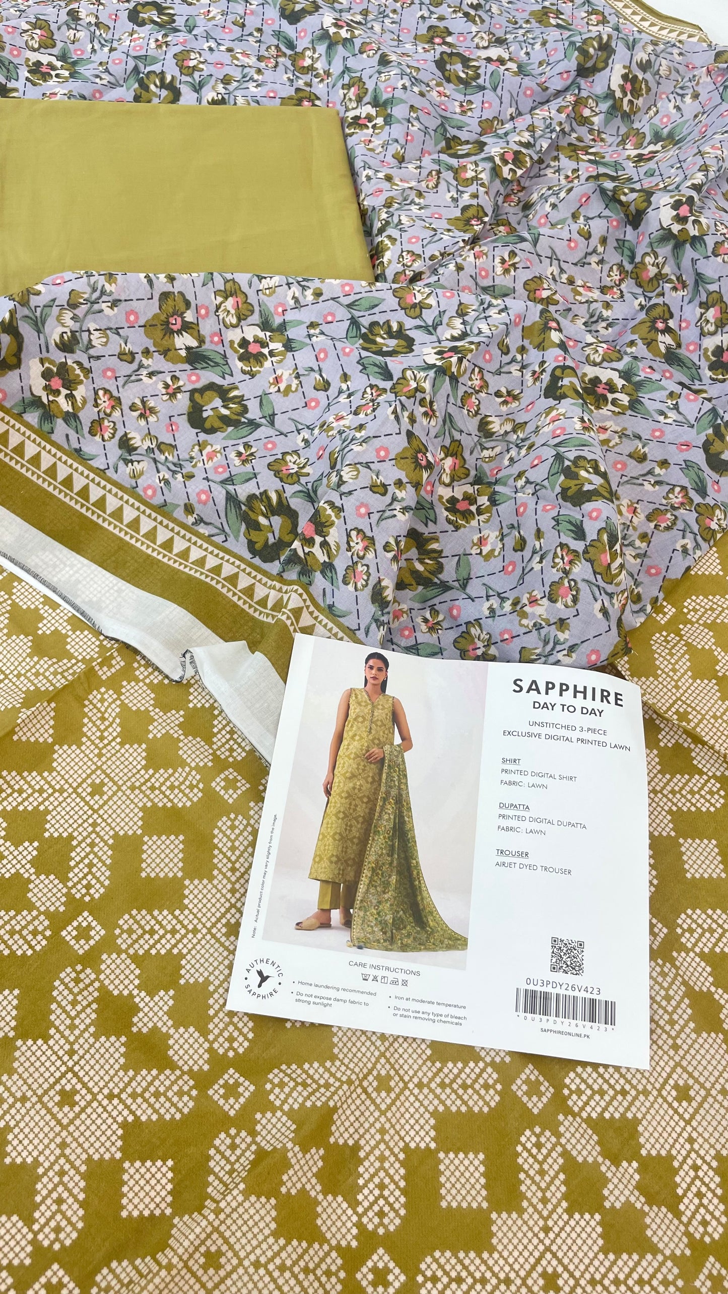 SAPPHIRE LAWN 3 PC