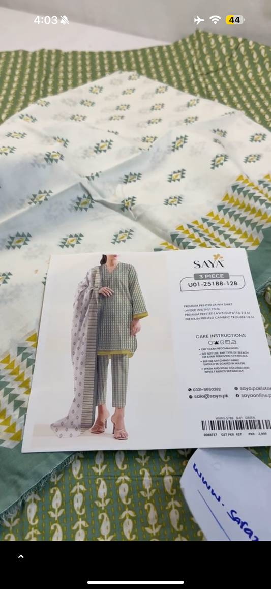 SAYA LAWN 3PC
