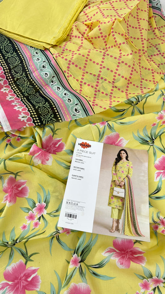 KHAADI LAWN 3 PC