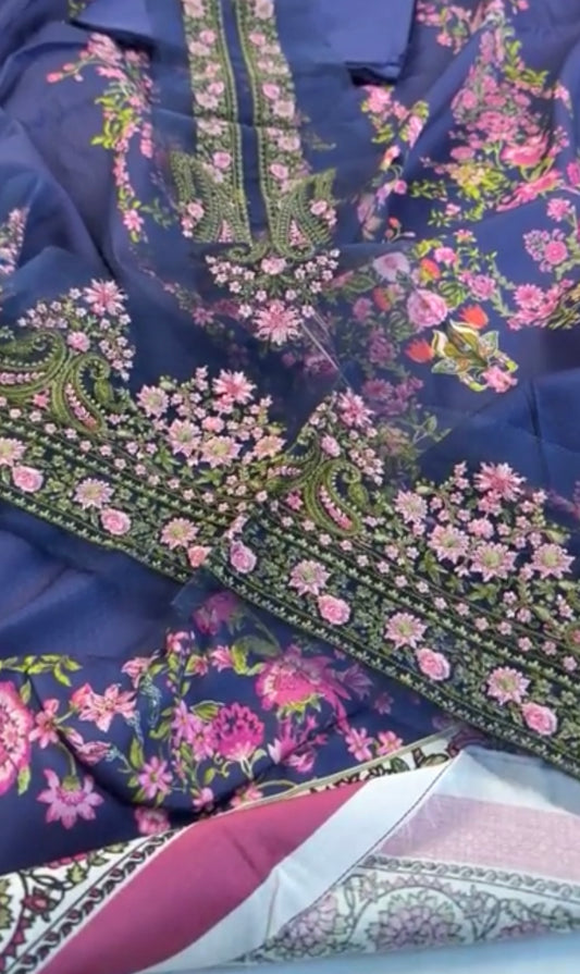 KHAADI SELF JAQUARD EMB 3PC