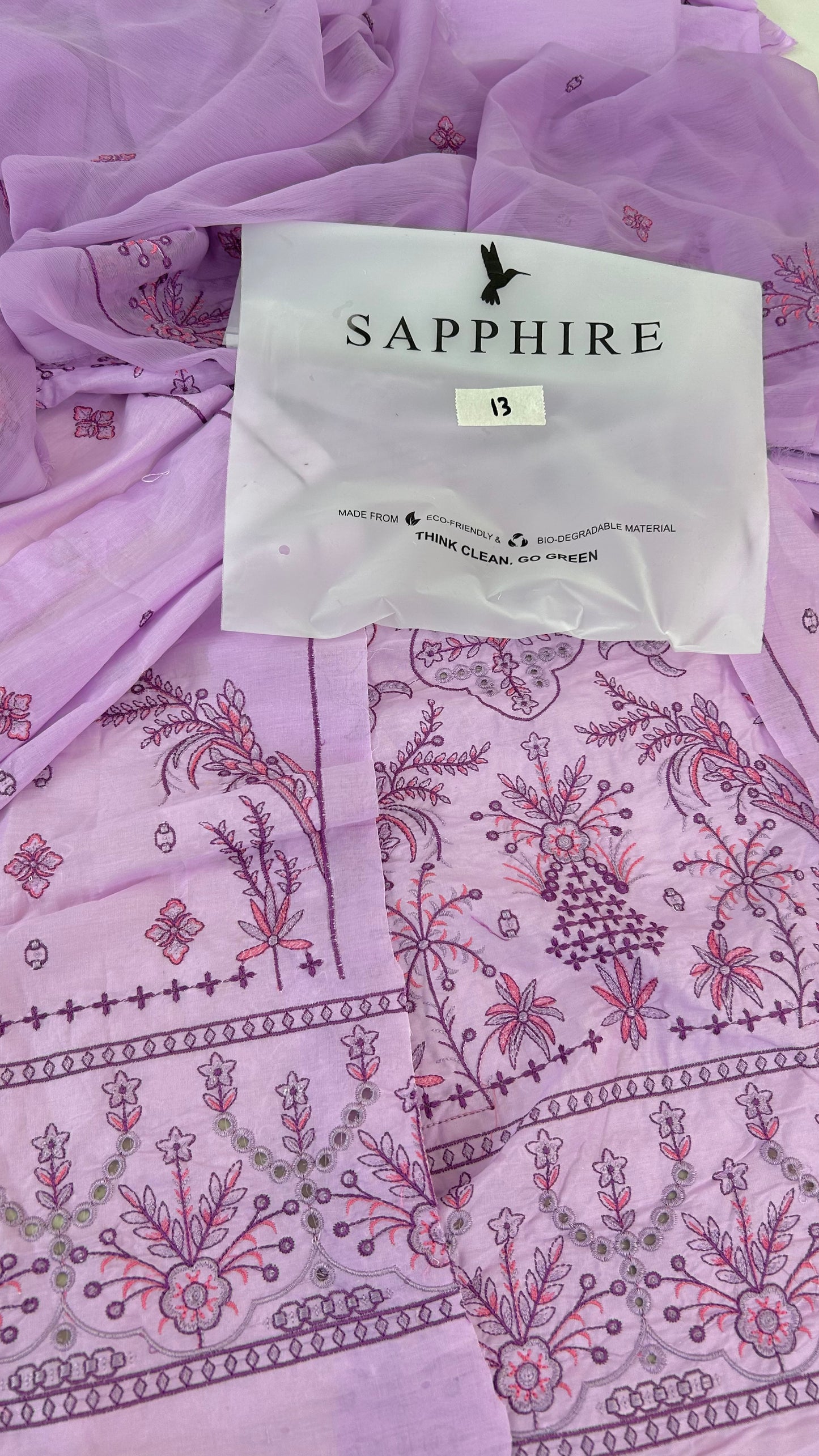 SAPPHIRE EMB 2 PC SHIRT DUPATTA