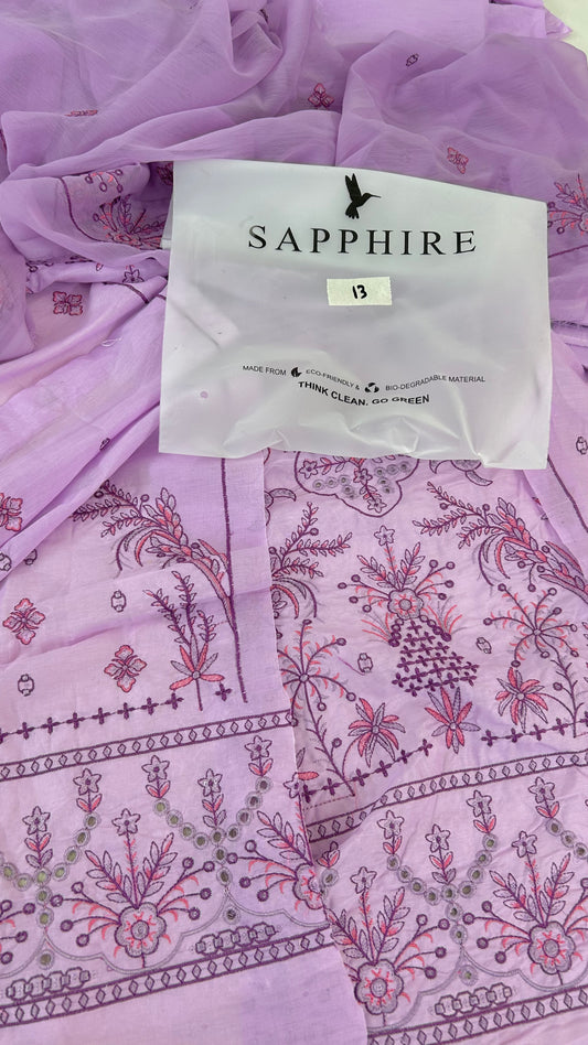 SAPPHIRE EMB 2 PC SHIRT DUPATTA