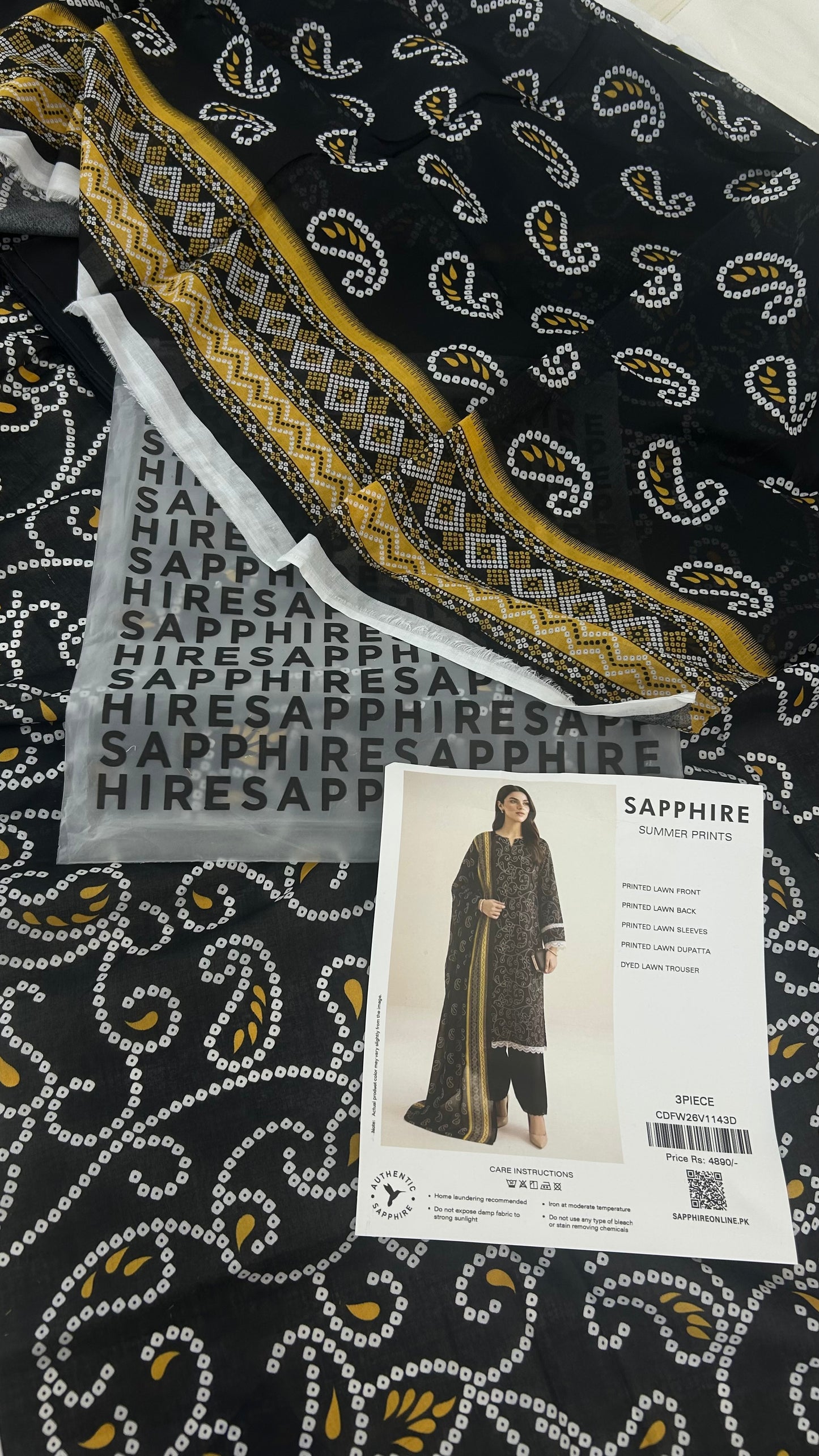 SAPPHIRE LAWN 3 PC