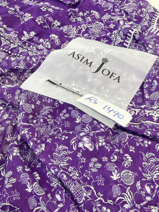 ASIM JOFA LAWN 2 PC SHIRT DUPATTA