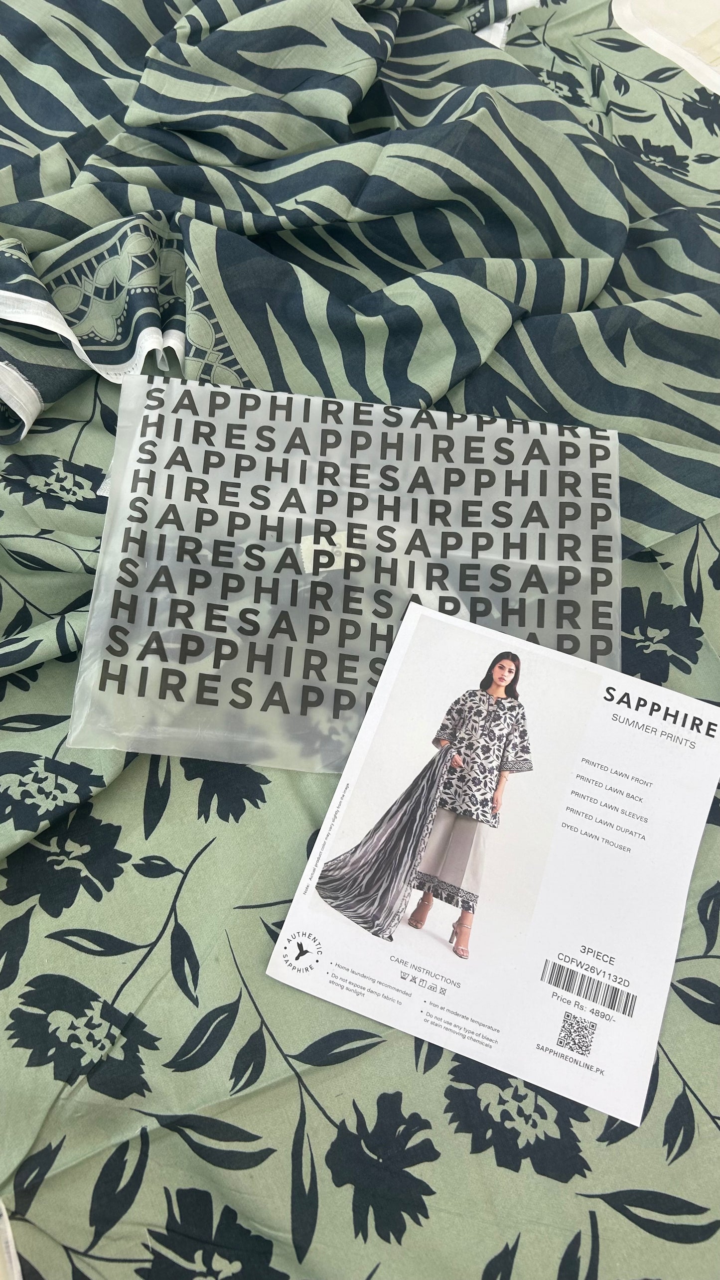 SAPPHIRE LAWN 3 PC