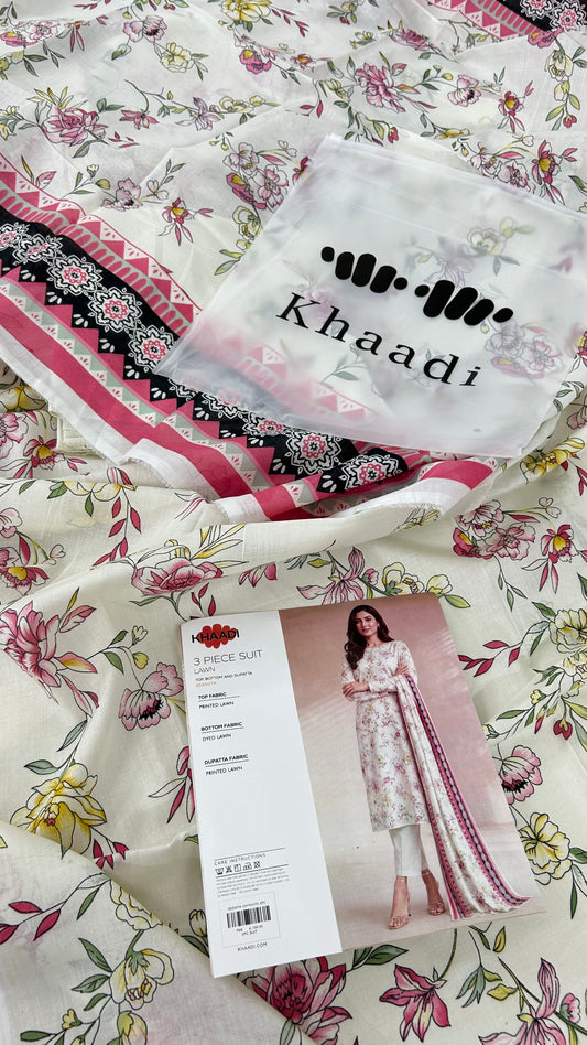 KHAADI LAWN 3 PC