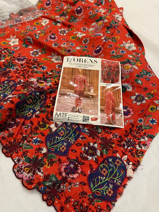 CHICKANKARI LAWN 2 PC SHIRT TROUSER