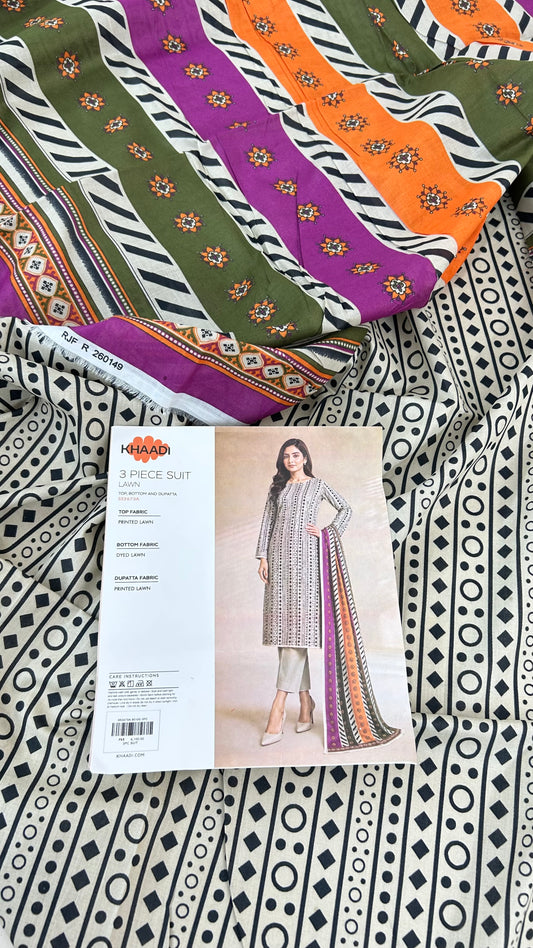 KHAADI LAWN 3 PC