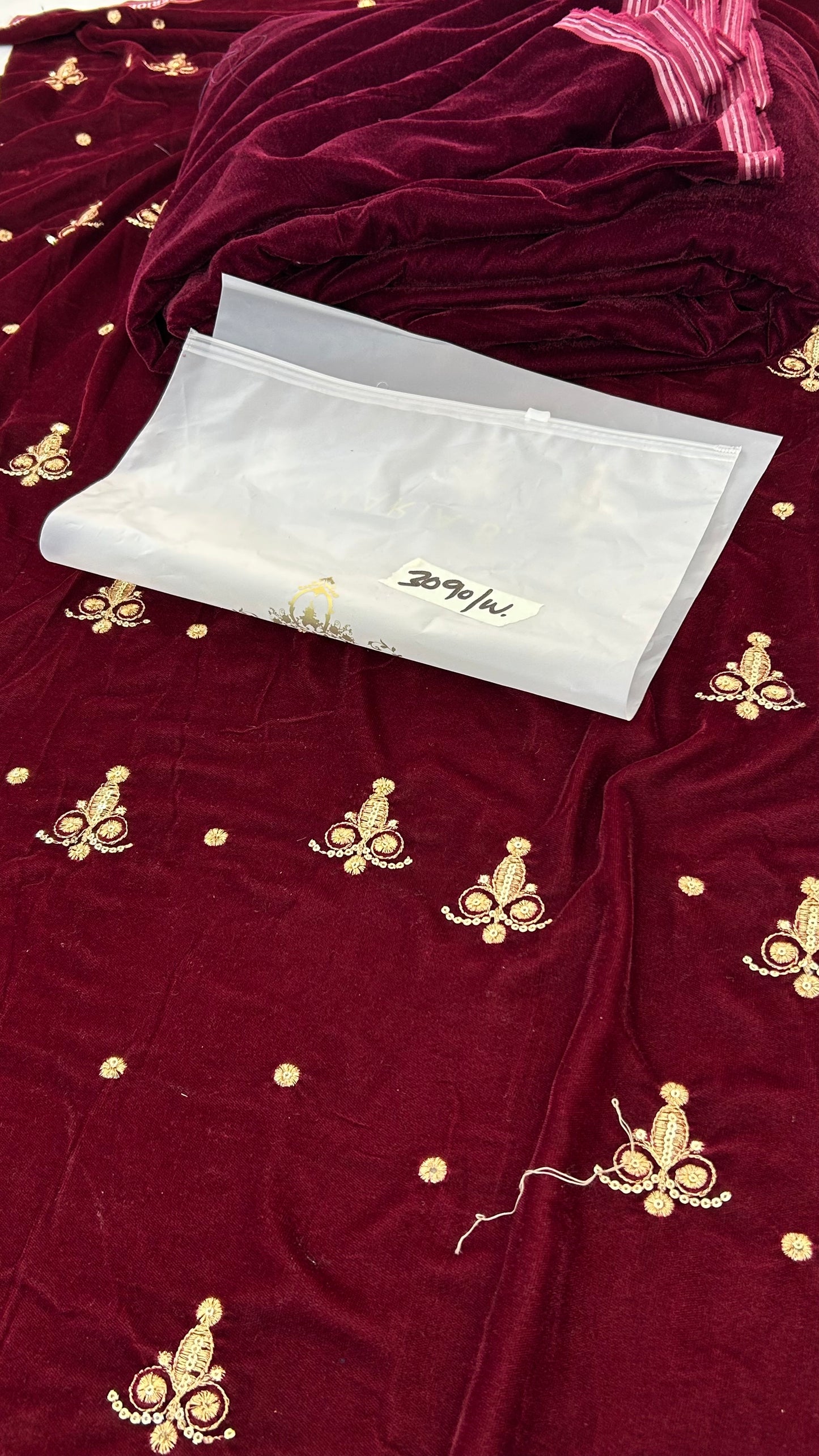 MARIA B EMB VELVET  2 PC