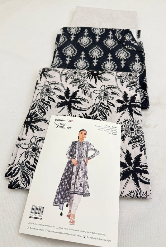 ALKARAM LAWN CAMBRIC 3 PC