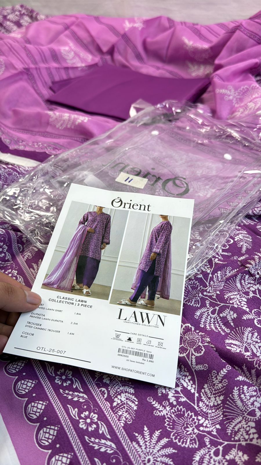 ORIENT LAWN 3 PC