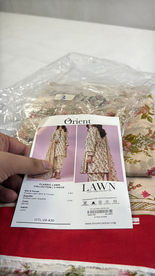 ORIENT LAWN 3 PC