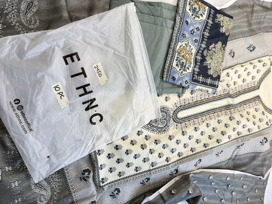 ETHNIC LAWN 3 PC