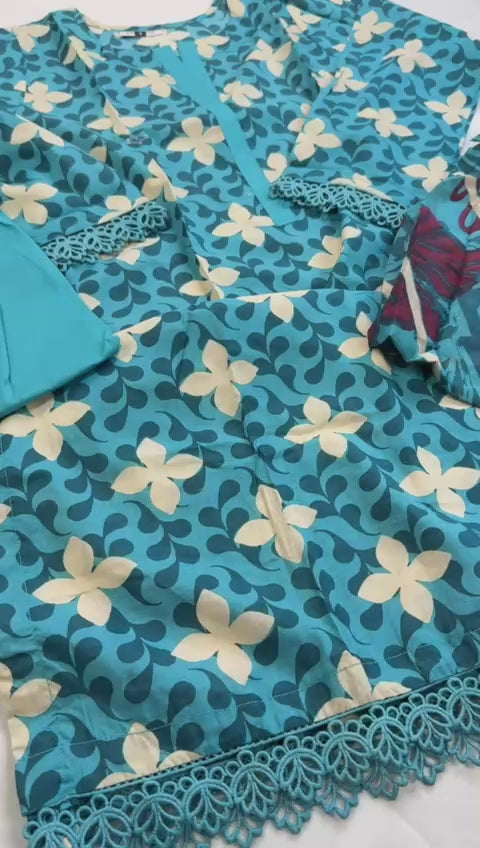 SAPPHIRE STIITCH LAWN 3 PC