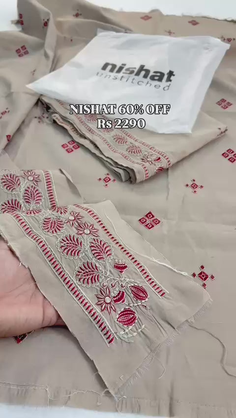 NISHAT EMB 2 PC SHIRT TROUSER