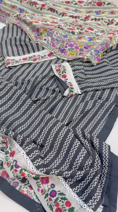 SAPPHIRE STITCH LAWN 3 PC