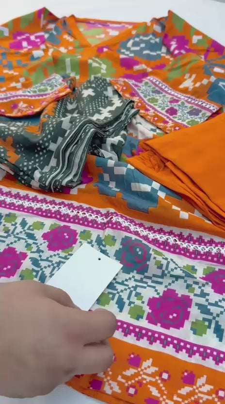 SAPPHIRE STITCH LAWN 3 PC