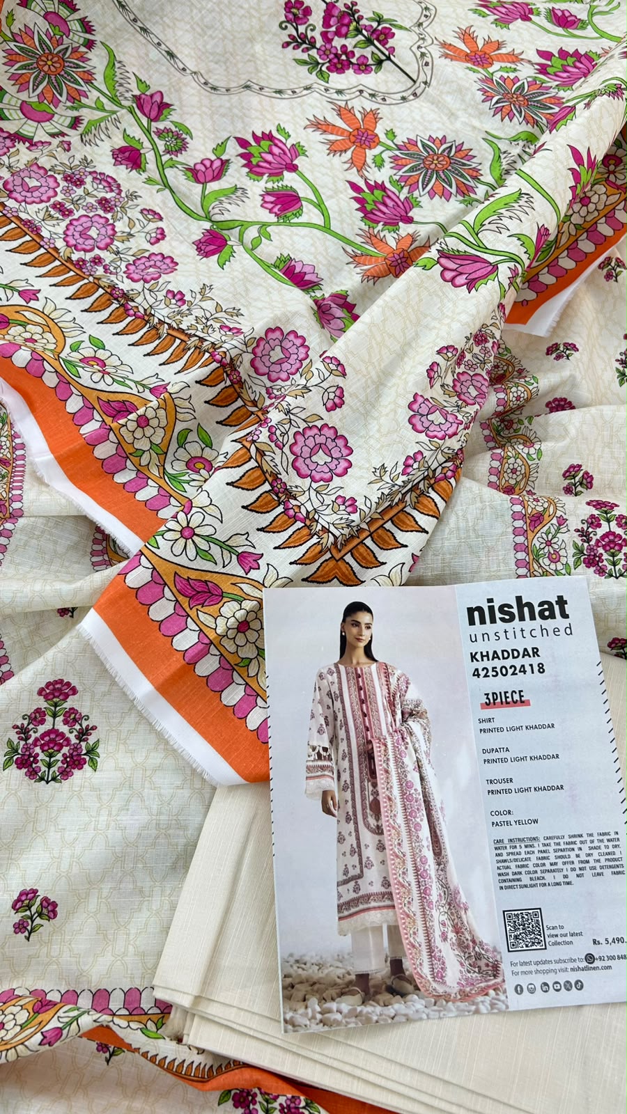 NISHAT KHADDAR 3 PC