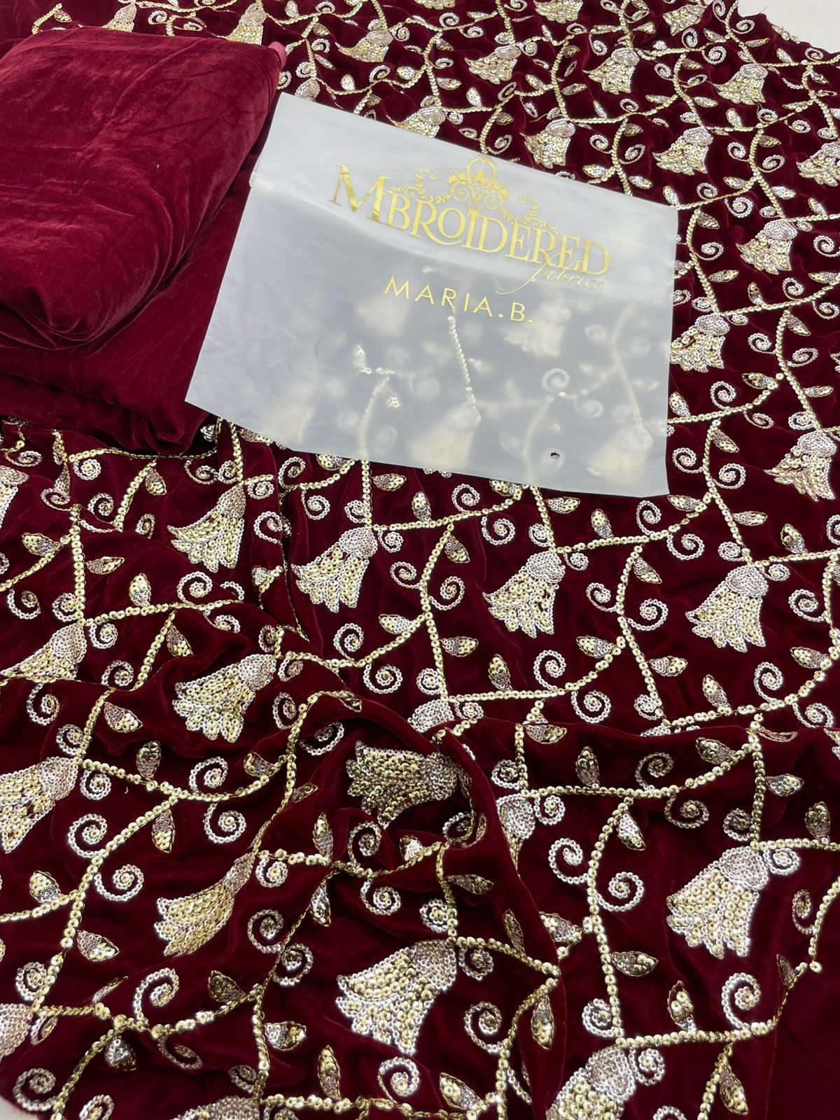 MARIA B VELVET EMB 2 PC