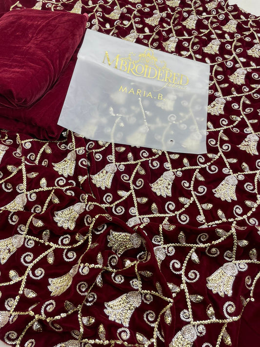 MARIA B VELVET EMB 2 PC