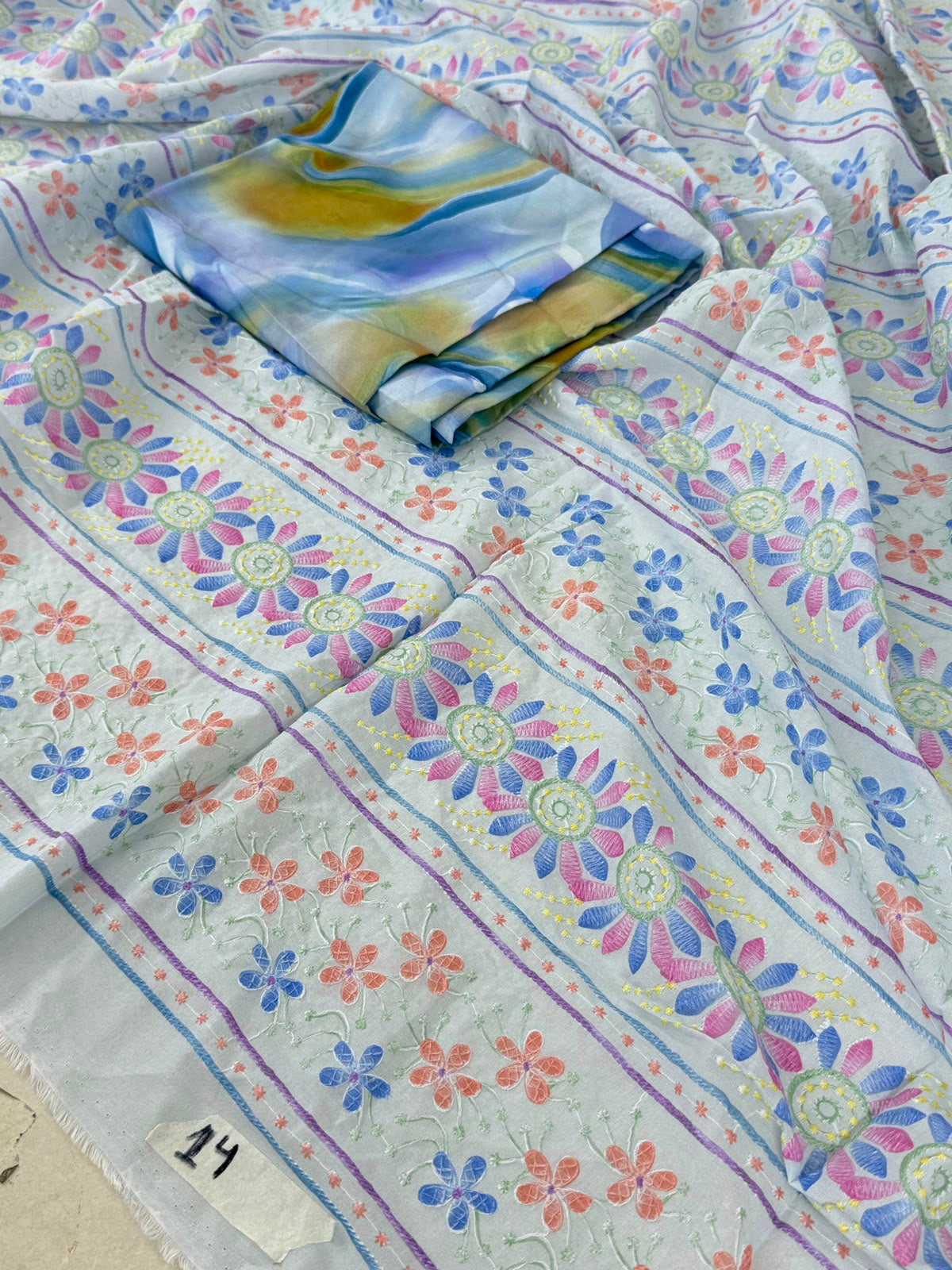 CHICKANKARI LAWN LUXURY 2 PC SHIRT TROUSER