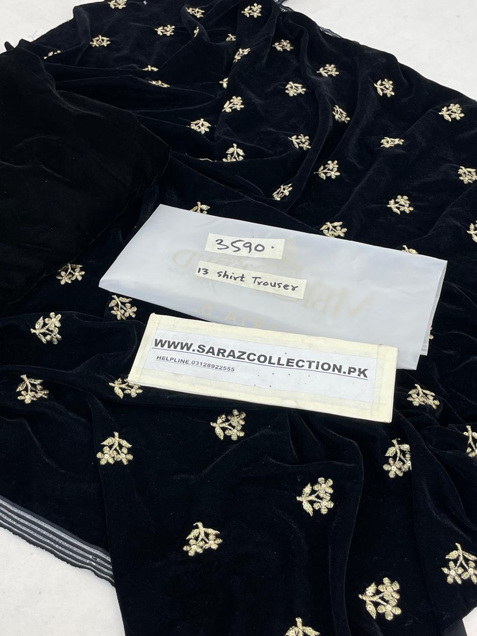 MARIA B EMB VELVET 2 PC