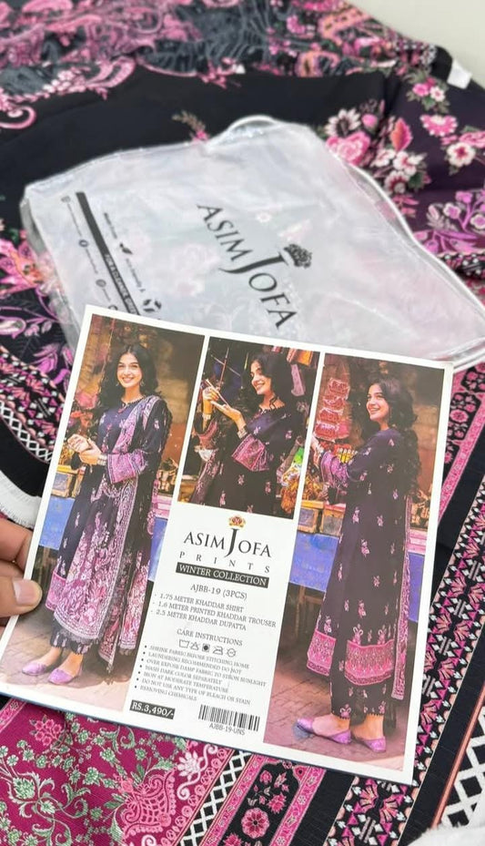 ASIM JOFA KHADDAR 3  PC