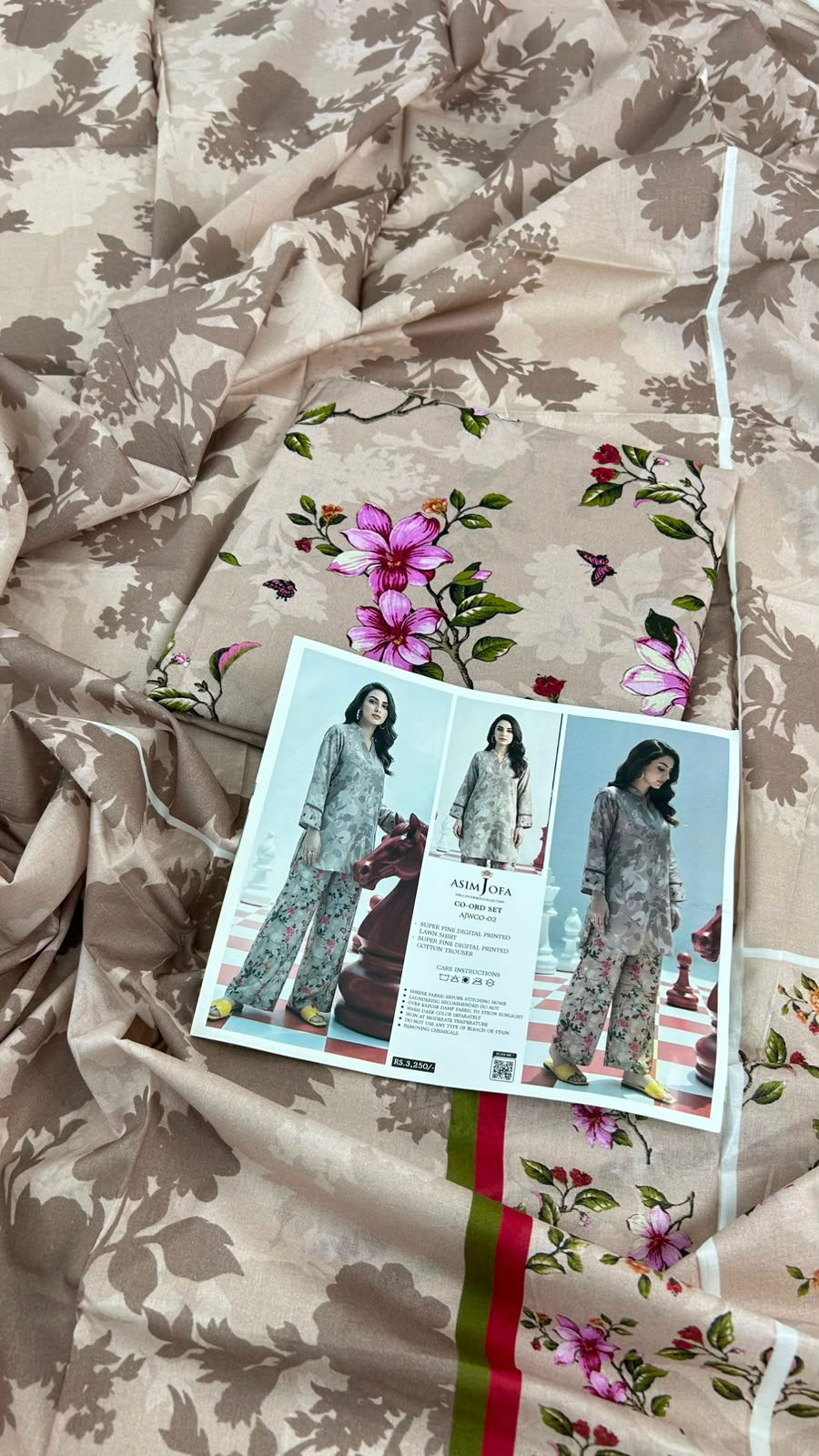 ASIMJOFA 2 PC LAWN SHIRT TROUSER
