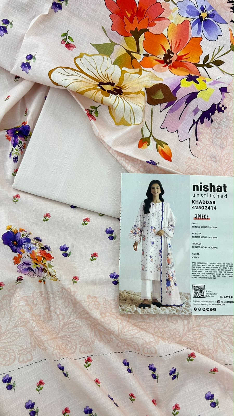 NISHAT KHADDAR 3 PC
