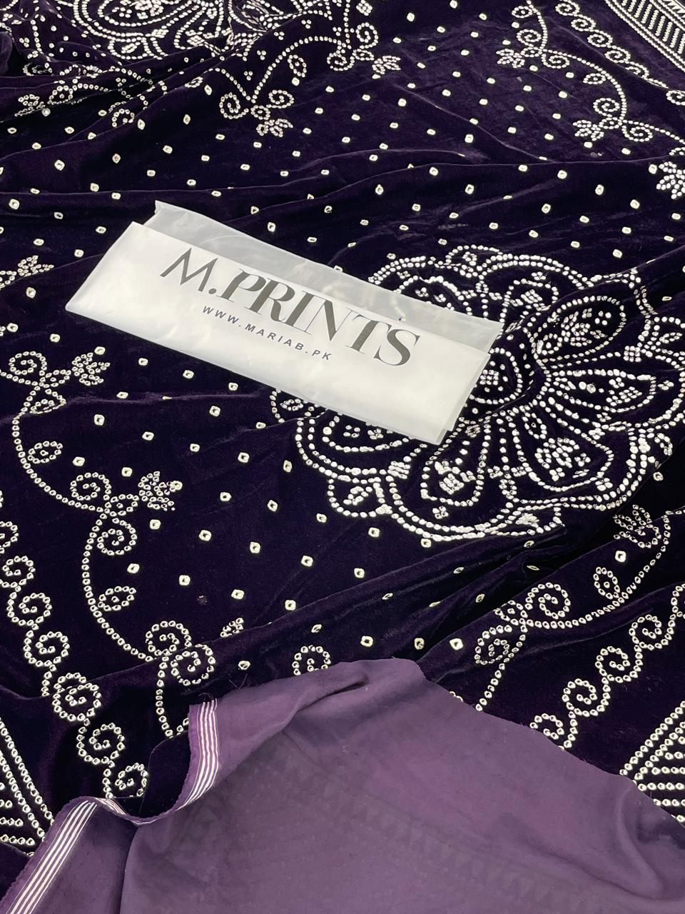 MARIA B EMB VELVET SHAWL