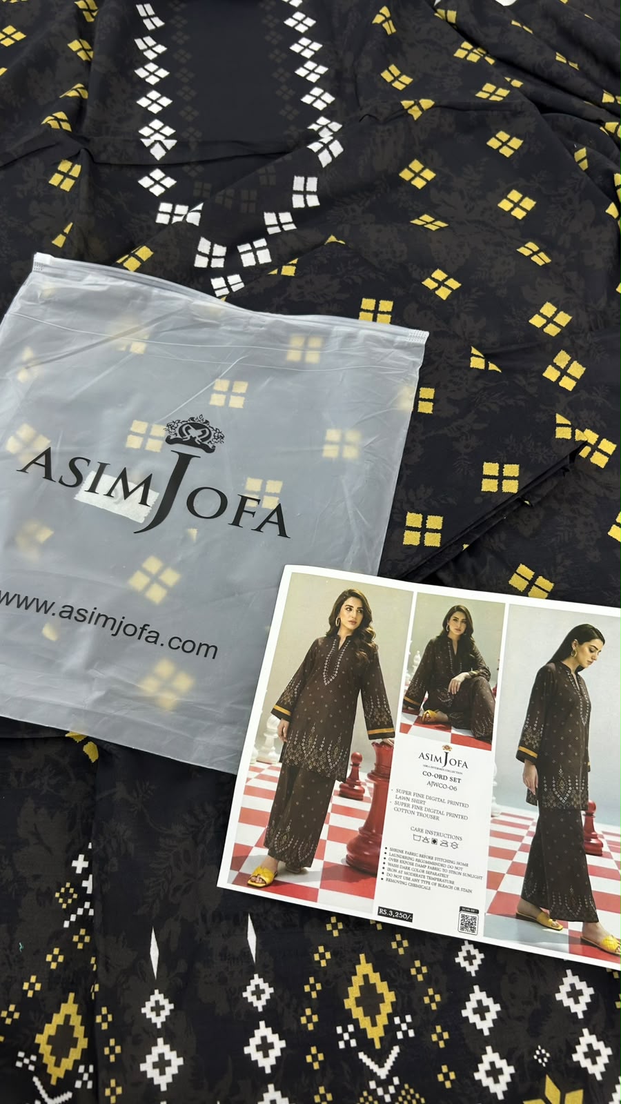 ASIMJOFA 2 PC LAWN SHIRT TROUSER