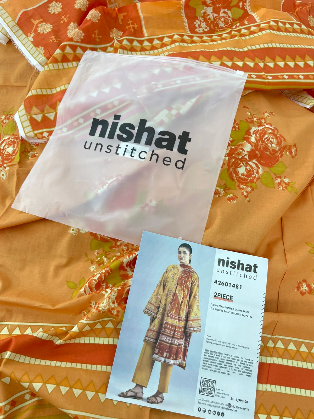 NISHAT 2 PC SHIRT DUPATTA