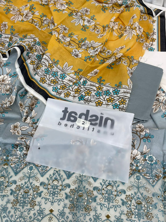 NISHAT EMB LAWN 3 PC