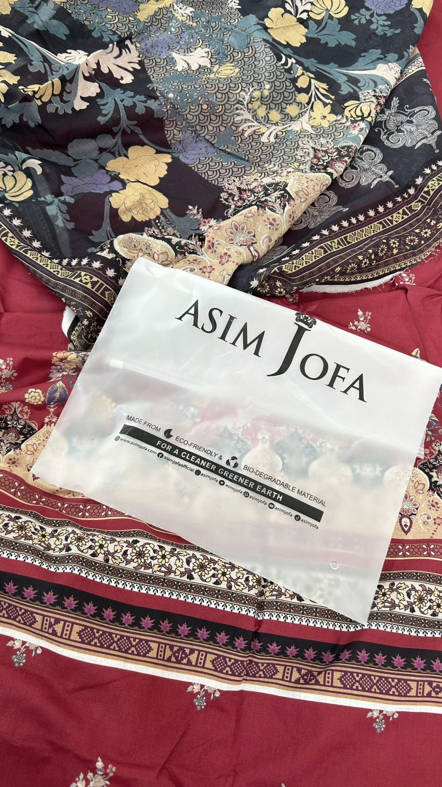 ASIMJOFA LAWN 2 PC SHIRT DUPATTA