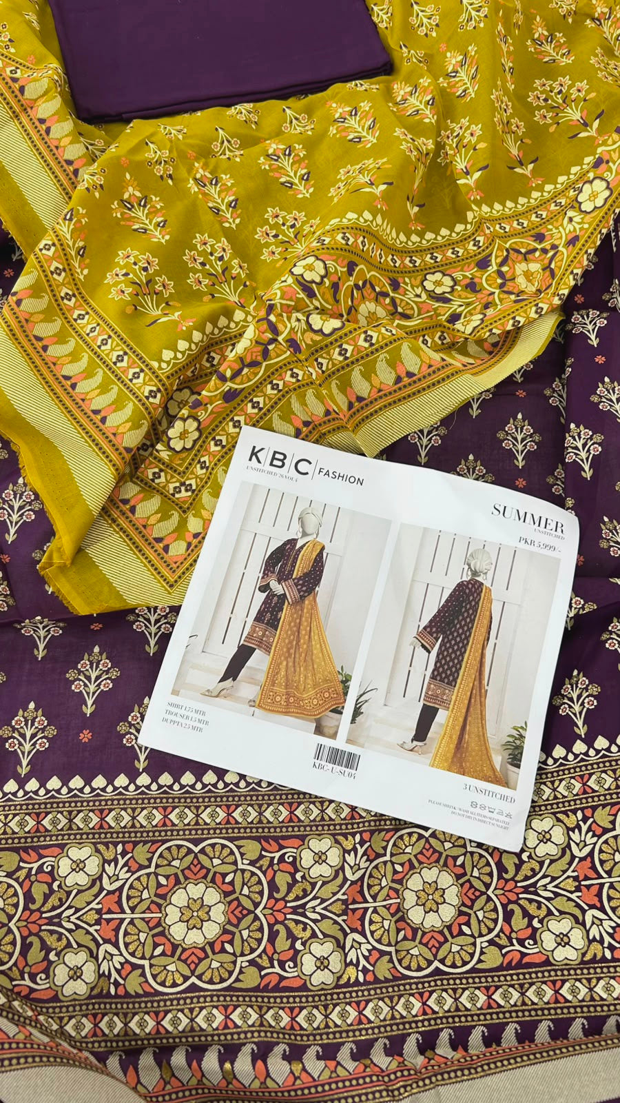 BLOCK PRINTS LAWN 3 PC