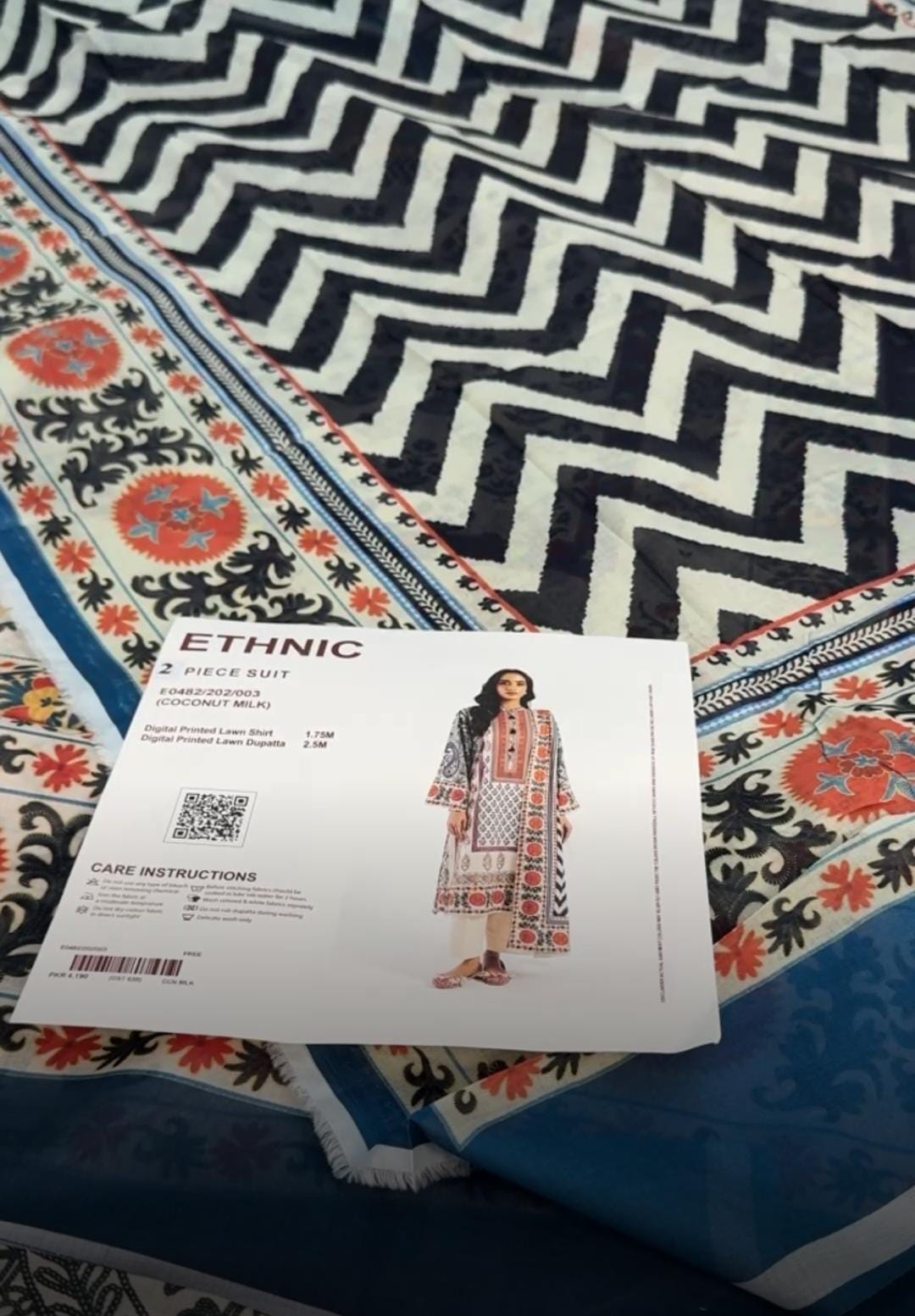 ETHNC LAWN 2 PC SHIRT DUPTA