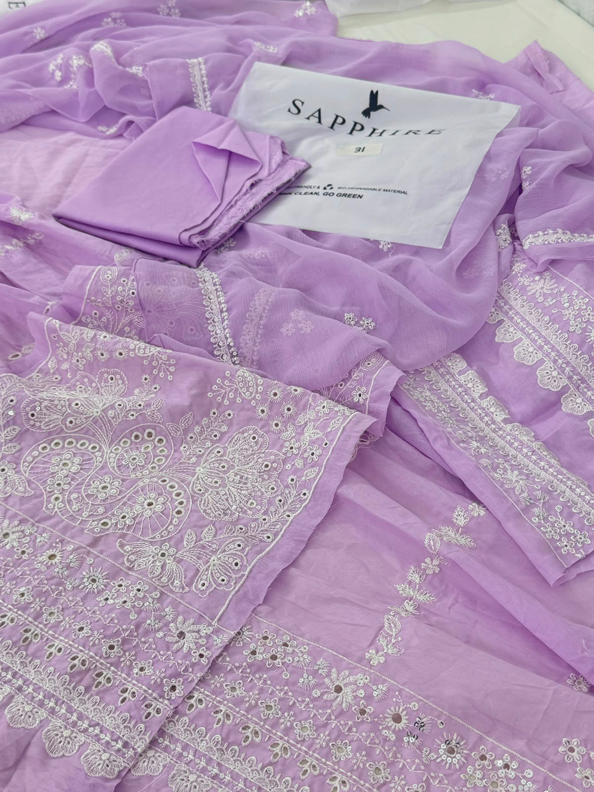 SAPPHIRE EMB 2 PC SHIRT DUPPATTA