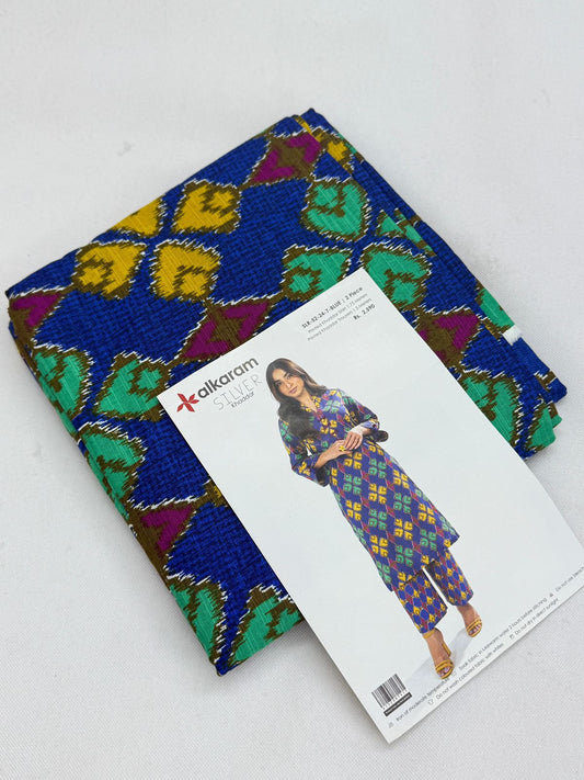 ALKARAM KHADDAR SHIRT TROUSER 2 PC