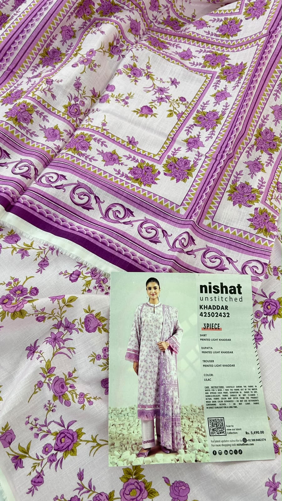 NISHAT KHADDAR 3 PC