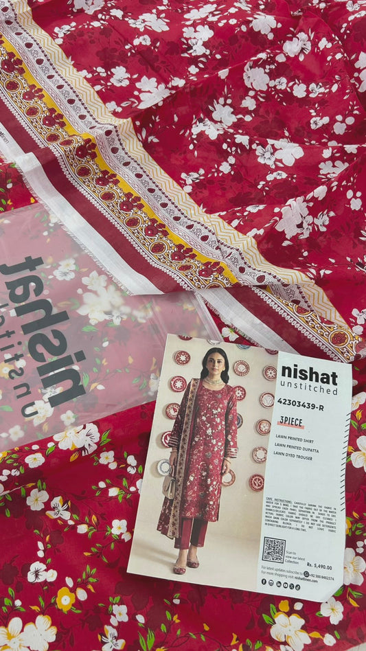 NISHAT LAWN 3 PC