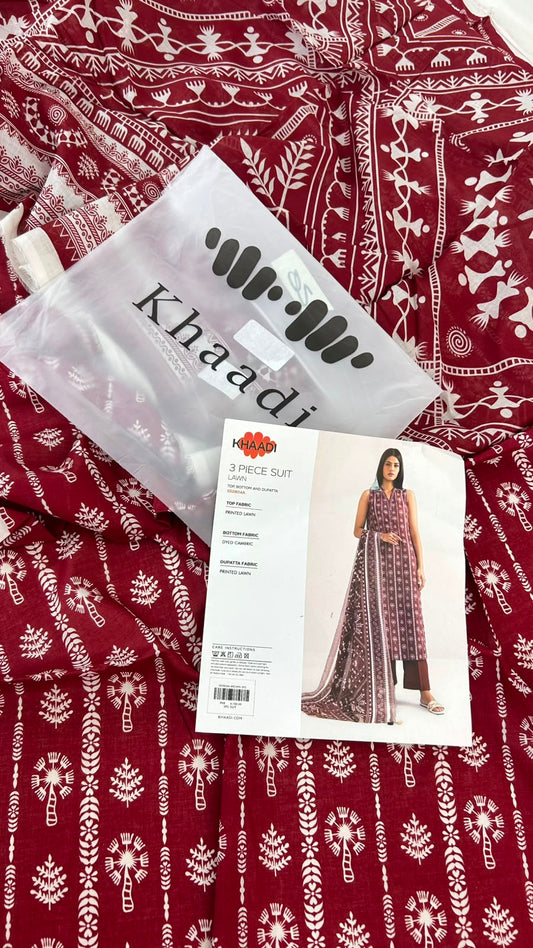 KHAADI LAWN 3 PC