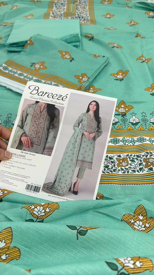 BAREEZE BANADORA LAWN 3 PC