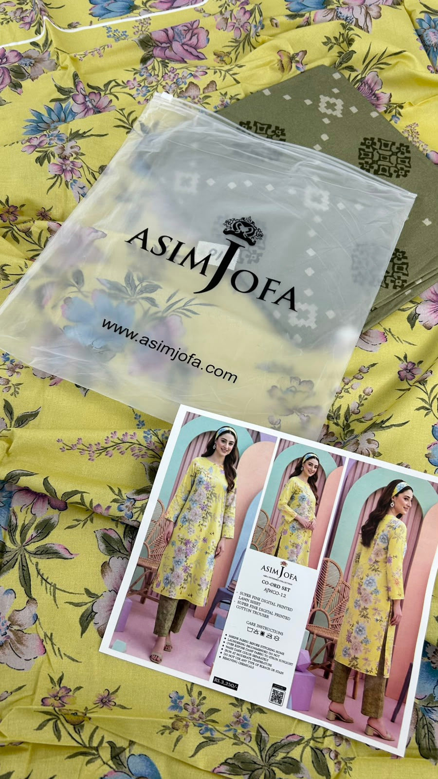 ASIMJOFA 2 PC LAWN SHIRT TROUSER