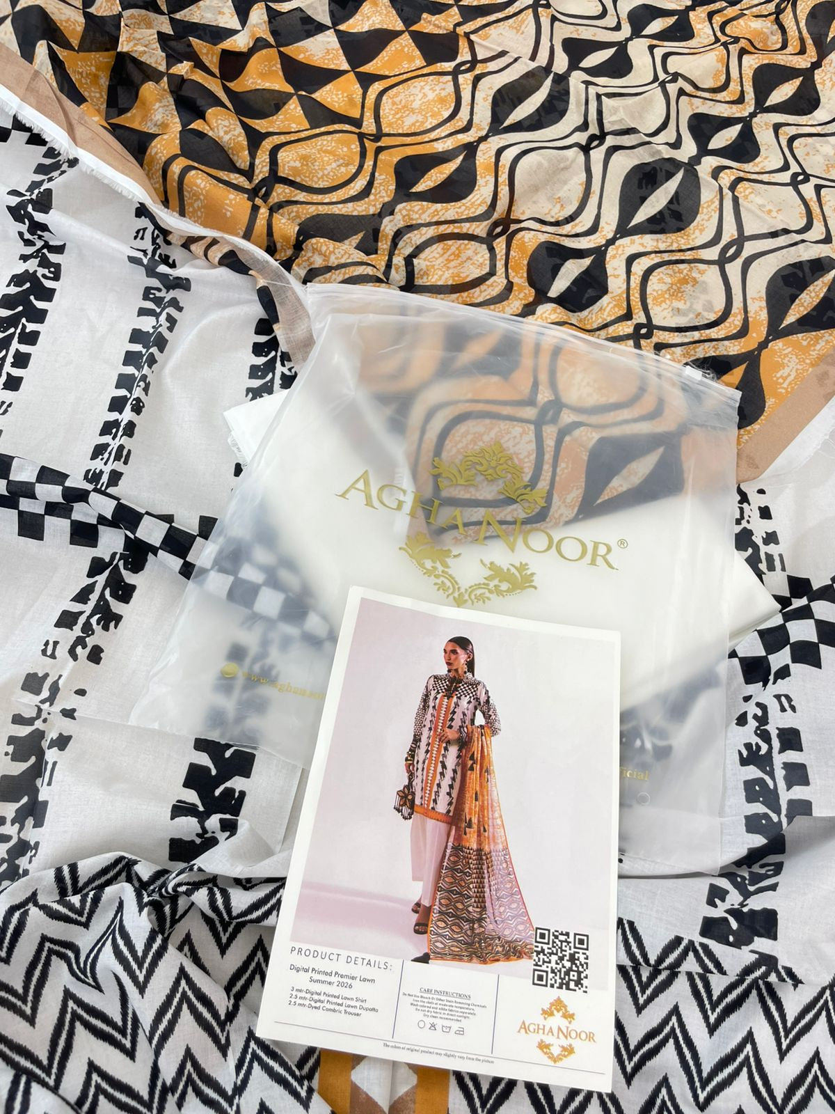 AGHA NOOR LAWN 3PC