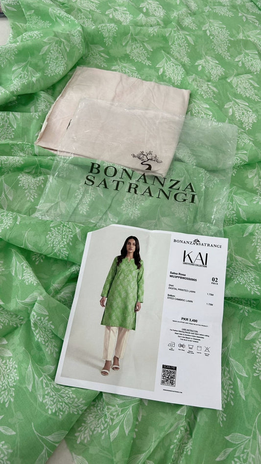 BONANZA 2 PC LAWN SHIRT TROUSER