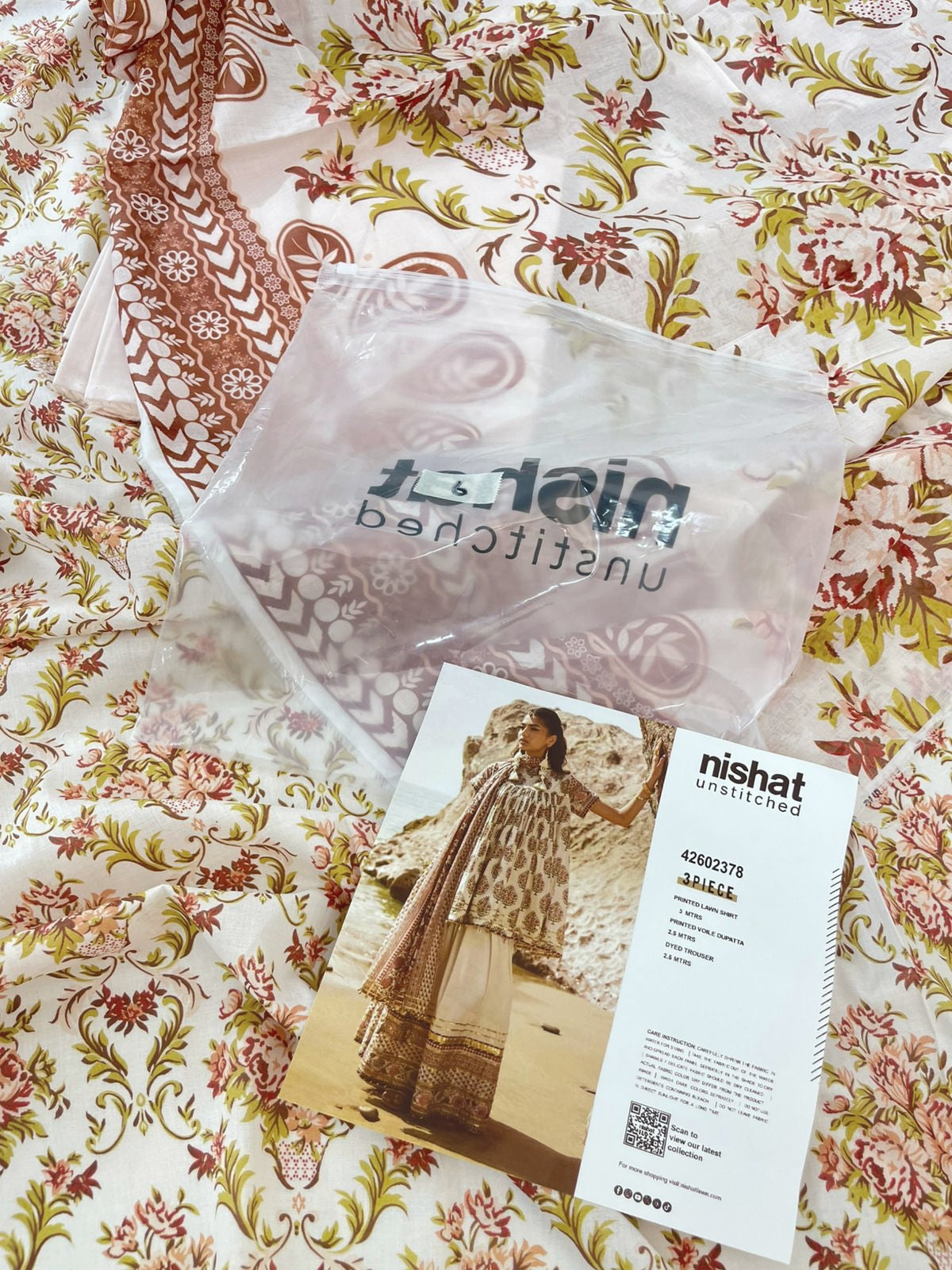NISHAT LAWN 3 PC