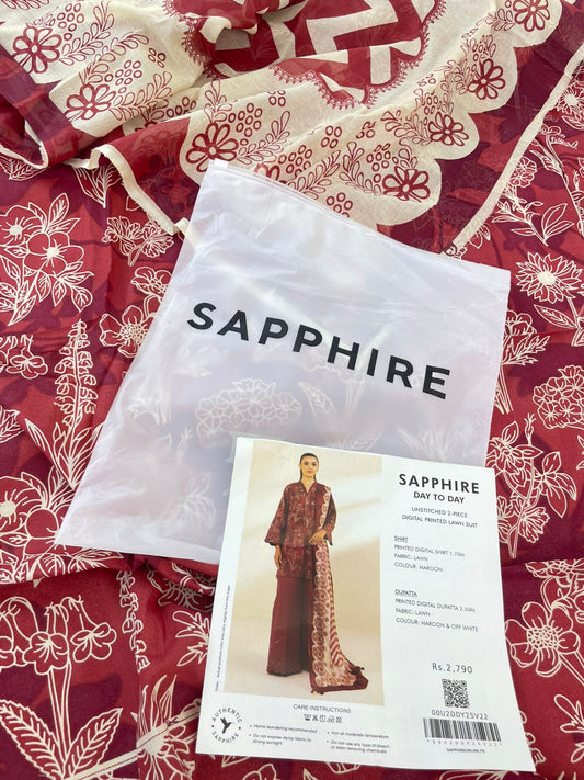 SAPPHIRE LAWN 2 PC SHIRT DUPATTA