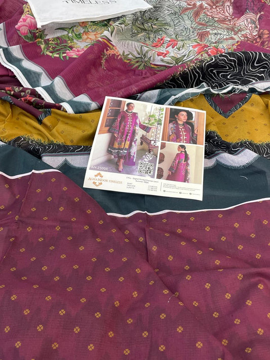 AGHA NOOR LAWN 3 PC
