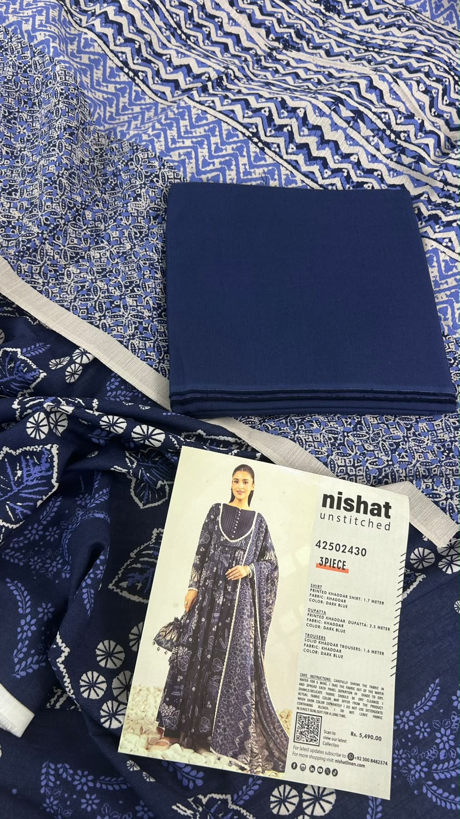 NISHAT KHADDAR 3 PC
